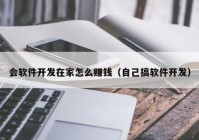 会软件开发在家怎么赚钱（自己搞软件开发）