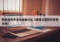 网络软件开发方向是什么（网络工程软件开发方向）