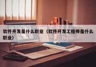 软件开发是什么职业（软件开发工程师是什么职业）